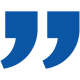 Quotation mark icon in blue color